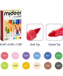 Bút lông hai đầu xoá được – 12 màu - Ảnh 2