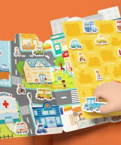 Sticker dẻo dán lại nhiều lần – Phố xá tấp nập - Ảnh 3