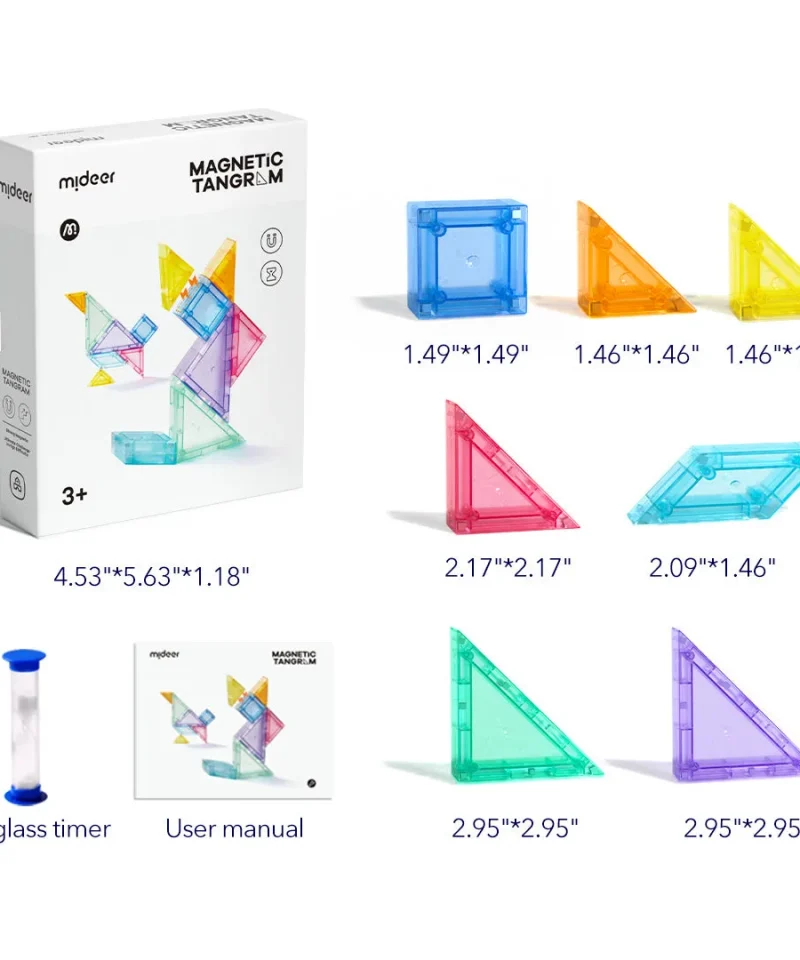 Bộ ghép hình tangram nam châm - Ảnh 3