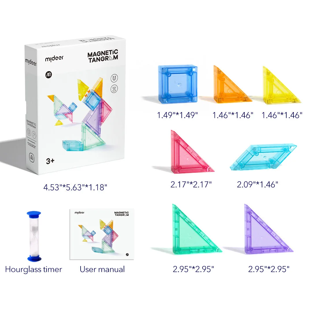 Bộ ghép hình tangram nam châm - Ảnh 3