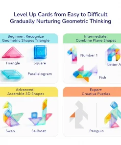 Bộ ghép hình tangram nam châm - Ảnh 4